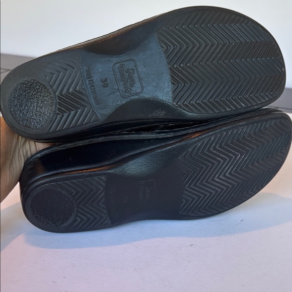 Finn Comfort Black Snakeskin Embossed Leather Mule /Clog /Slip-one. Size 8. - Picture 8 of 8